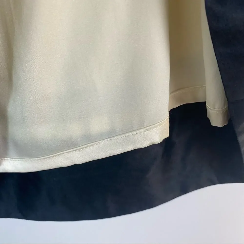 Diane von Furstenberg DVF Florence Silk Womens Babydoll Dress Ivory Black Sz 2 - Picture 8 of 11